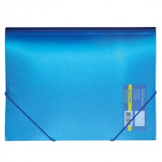 Папка на резинке A4 METALLIC двухслойная синий BUROMAX