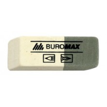 Ластик Buromax комбинированный бело-серый